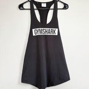 Gymshark Top Black Racer Back Relaxed Tank Top Size Medium